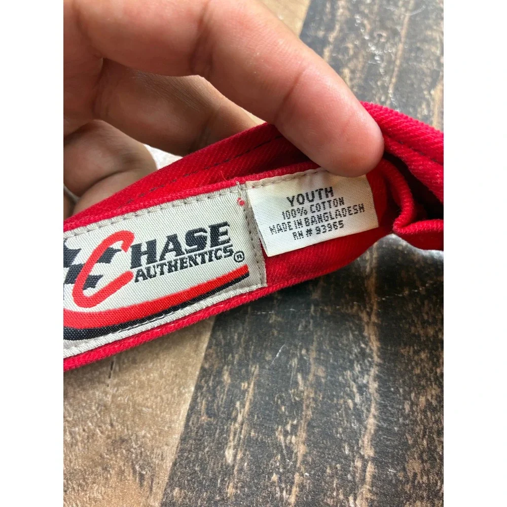 Chase Authentics Dale Earnhardt Jr #8 Visor Youth Red Good NASCAR Racing Hat